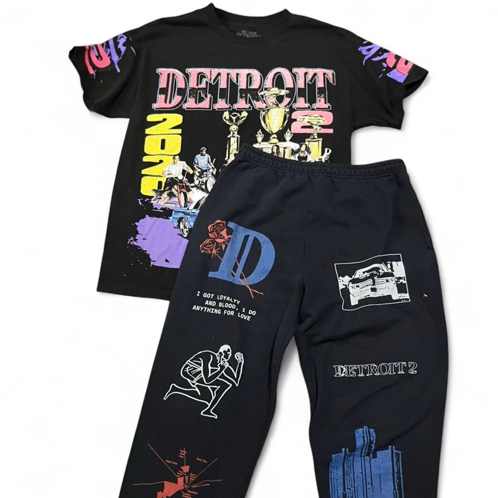 Big Sean Vintage Y2k Graphic T-Shirt and Sweatpants Set